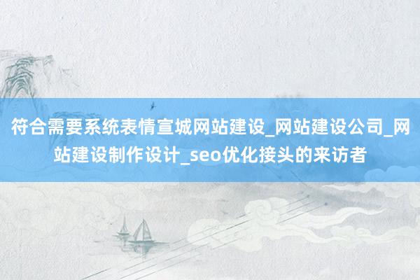 符合需要系统表情宣城网站建设_网站建设公司_网站建设制作设计_seo优化接头的来访者